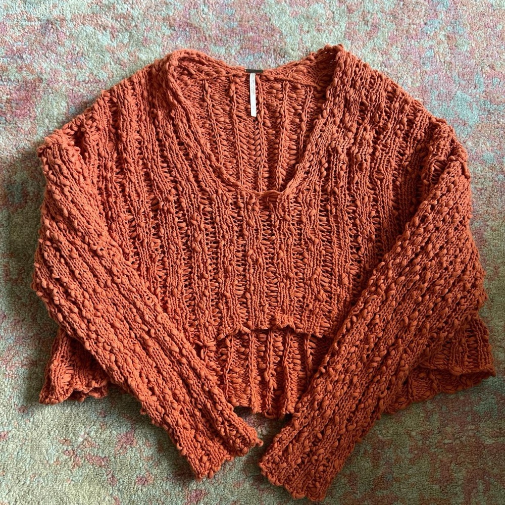 Chunky Knit Orange Sweater